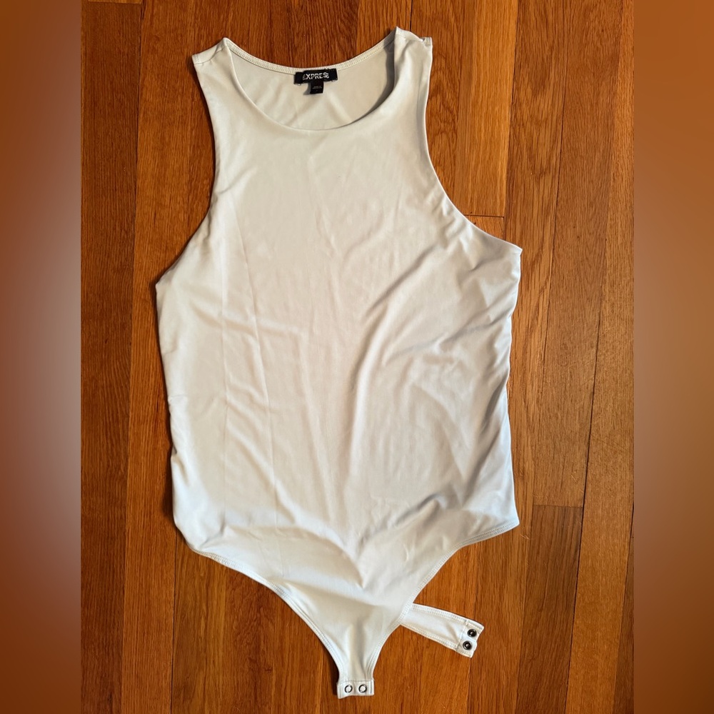 Express Light Blue Sleeveless Bodysuit